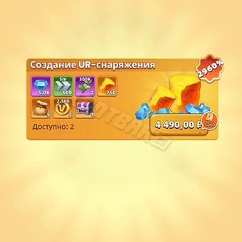 Создание снаряжения UR